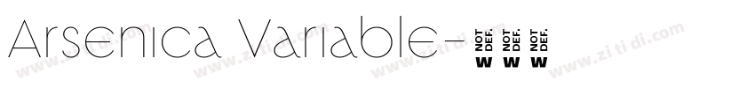 Arsenica Variable字体转换